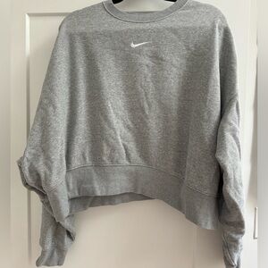 Gray Nike cropped sweatshirt
